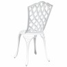 Chaises de jardin 2 pcs Aluminium coulé blanc 
