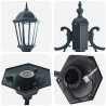Lampadaire de jardin à 2 lampes E27 Vert 220 cm en aluminium 