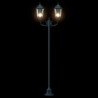 Lampadaire de jardin à 2 lampes E27 Vert 220 cm en aluminium 