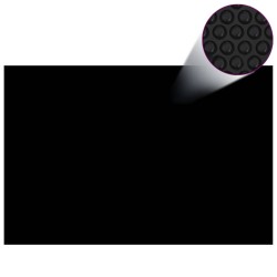 Film solaire de piscine flottant PE 600x400 cm Noir et bleu 