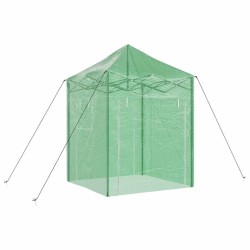 Serre avec toit Vert 200 x 200 x 300 cm Acier 