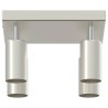 Projecteur de plafond 4 voies ajustables en nickel brossé GU10 