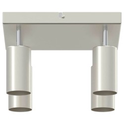 Projecteur de plafond 4 voies ajustables en nickel brossé GU10 