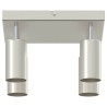 Projecteur de plafond 4 voies ajustables en nickel brossé GU10 