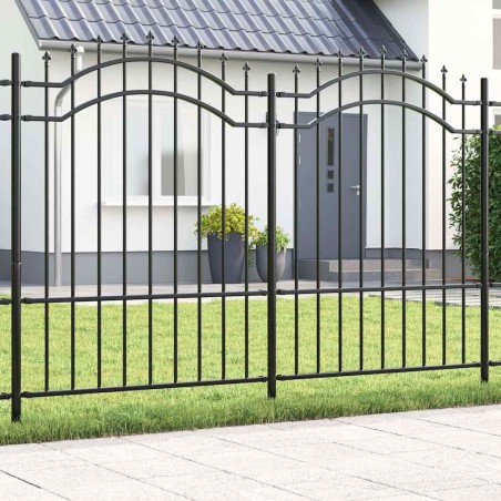 Clôture de jardin Gris 190 cm Acier peint par poudre 
