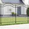 Clôture de jardin Gris 190 cm Acier peint par poudre 
