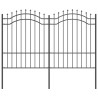 Clôture de jardin Gris 190 cm Acier peint par poudre 