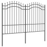 Clôture de jardin Gris 190 cm Acier peint par poudre 