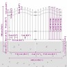 Clôture de jardin Gris 190 cm Acier peint par poudre 
