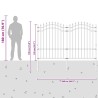 Clôture de jardin Gris 190 cm Acier peint par poudre 