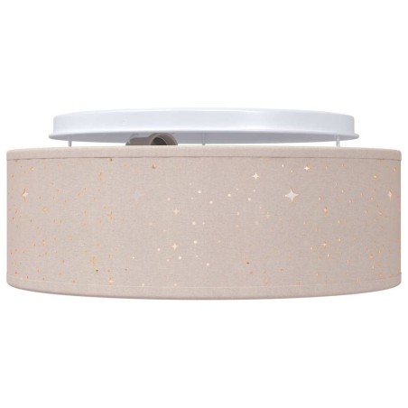 Plafonniers avec abat-jour étoilé taupe Ø 30 cm tissu E27 