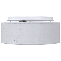 Plafonnier étoilé gris Ø 30 cm en tissu E27 