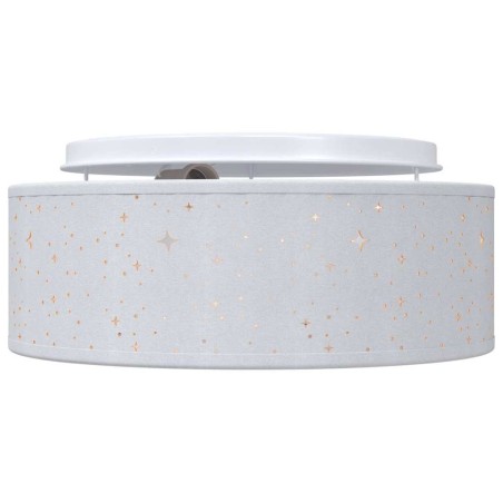 Plafonnier étoilé gris Ø 30 cm en tissu E27 