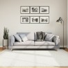 Tapis OVIEDO à poils courts crème 200x200 cm 
