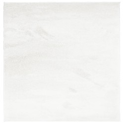 Tapis OVIEDO à poils courts crème 200x200 cm 