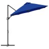 Parasol cantilever de jardin bleu azur 372 x 198 x 253 cm 