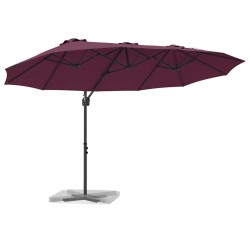 Parasol cantilever de jardin Rouge bordeaux Large 