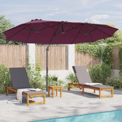 Parasol cantilever de jardin Rouge bordeaux Large 