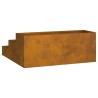 jardinière 3 niveaux 90x90x35 cm en Acier Corten 