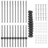 Clôture en maillon de chaîne avec 20 piquets U Gris 1x10 m Acier 