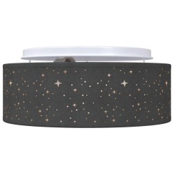 Lumières de Plafond avec Abat-jour Étoilé Noir Ø 30 cm Tissu E27 
