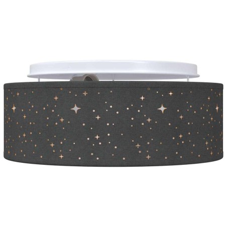 Lumières de Plafond avec Abat-jour Étoilé Noir Ø 30 cm Tissu E27 