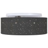 Lumières de Plafond avec Abat-jour Étoilé Noir Ø 30 cm Tissu E27 