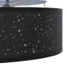 Lumières de Plafond avec Abat-jour Étoilé Noir Ø 30 cm Tissu E27 