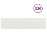 Bordures de pelouse 20 pcs blanc 25x103 cm acier laminé à froid 