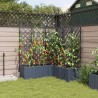 Jardinière avec Treillis 5 pcs Gris 120x120x143 cm 