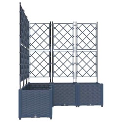 Jardinière avec Treillis 5 pcs Gris 120x120x143 cm 
