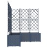 Jardinière avec Treillis 5 pcs Gris 120x120x143 cm 