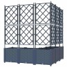 Jardinière avec Treillis 5 pcs Gris 120x120x143 cm 