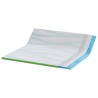 Coussins de Matelas Blanc et vert 180 x 200 cm 