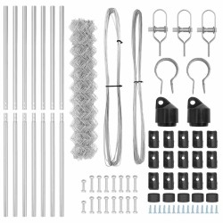 Jeu de Poteaux de Clôture Argent 1.2 x 10 m Acier galvanisé 