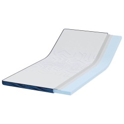 Coussins de Matelas Blanc et Bleu 100 x 200 cm 