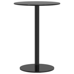 Table de jardin ronde noir Ø50x72 cm acier 