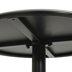 Table de jardin ronde noir Ø50x72 cm acier 
