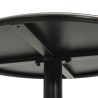 Table de jardin ronde noir Ø50x72 cm acier 