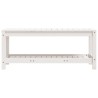 Banc de jardin blanc 108x35x45 cm bois massif de pin 