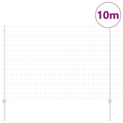 Euro Fence avec 10 Poteaux U Argent 1,6x10 m Acier 