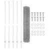 Euro Fence avec 10 Poteaux U Argent 1,6x10 m Acier 