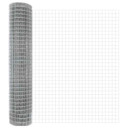Euro Fence avec 10 Poteaux U Argent 1,6x10 m Acier 