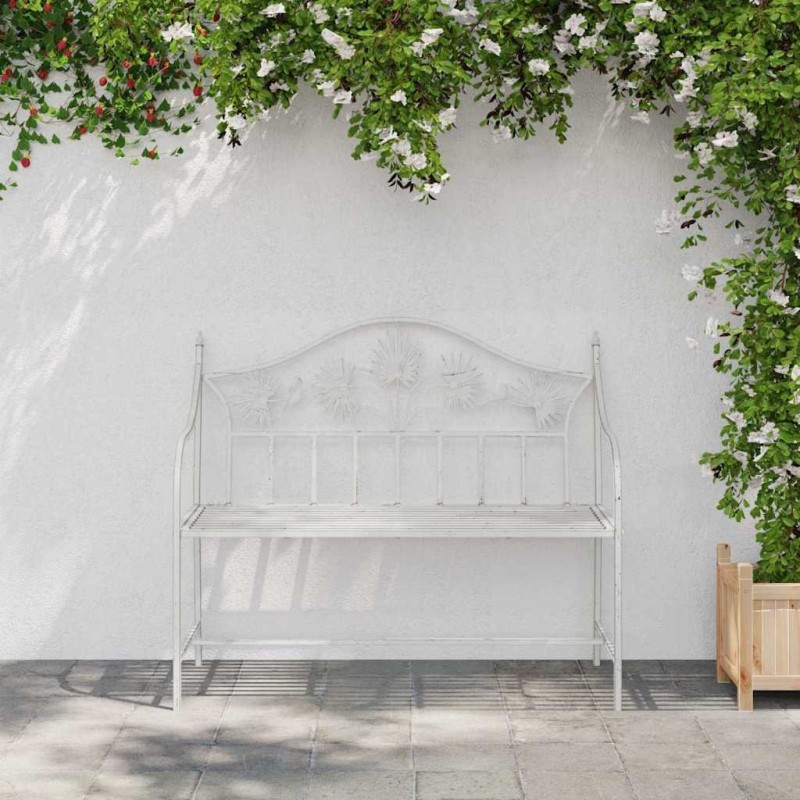 Banc Blanc Métal 104 x 52,5 x 89 cm Fabriqué pour Durer 