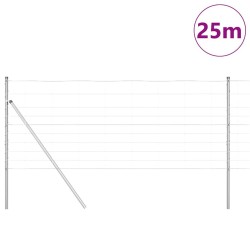 Clôture de champ 1x25 m en acier galvanisé 
