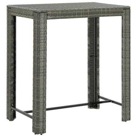 Table de bar de jardin Gris 100x60,5x110,5 cm Résine tressée 