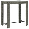 Table de bar de jardin Gris 100x60,5x110,5 cm Résine tressée 