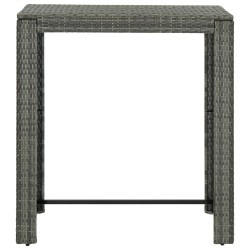 Table de bar de jardin Gris 100x60,5x110,5 cm Résine tressée 