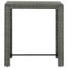 Table de bar de jardin Gris 100x60,5x110,5 cm Résine tressée 