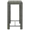 Table de bar de jardin Gris 100x60,5x110,5 cm Résine tressée 